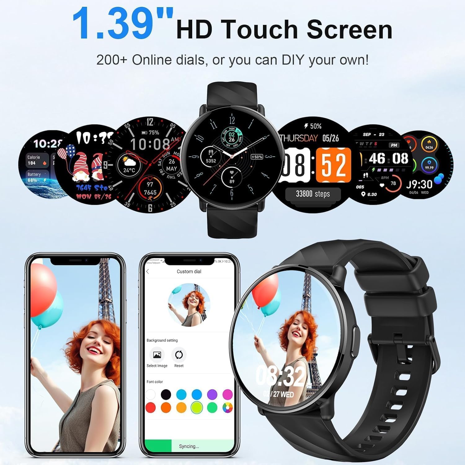 Thumbnail 5 de AI Smart Watch for Men & Women with 1.39" HD Display and ChatGPT on Your Wrist