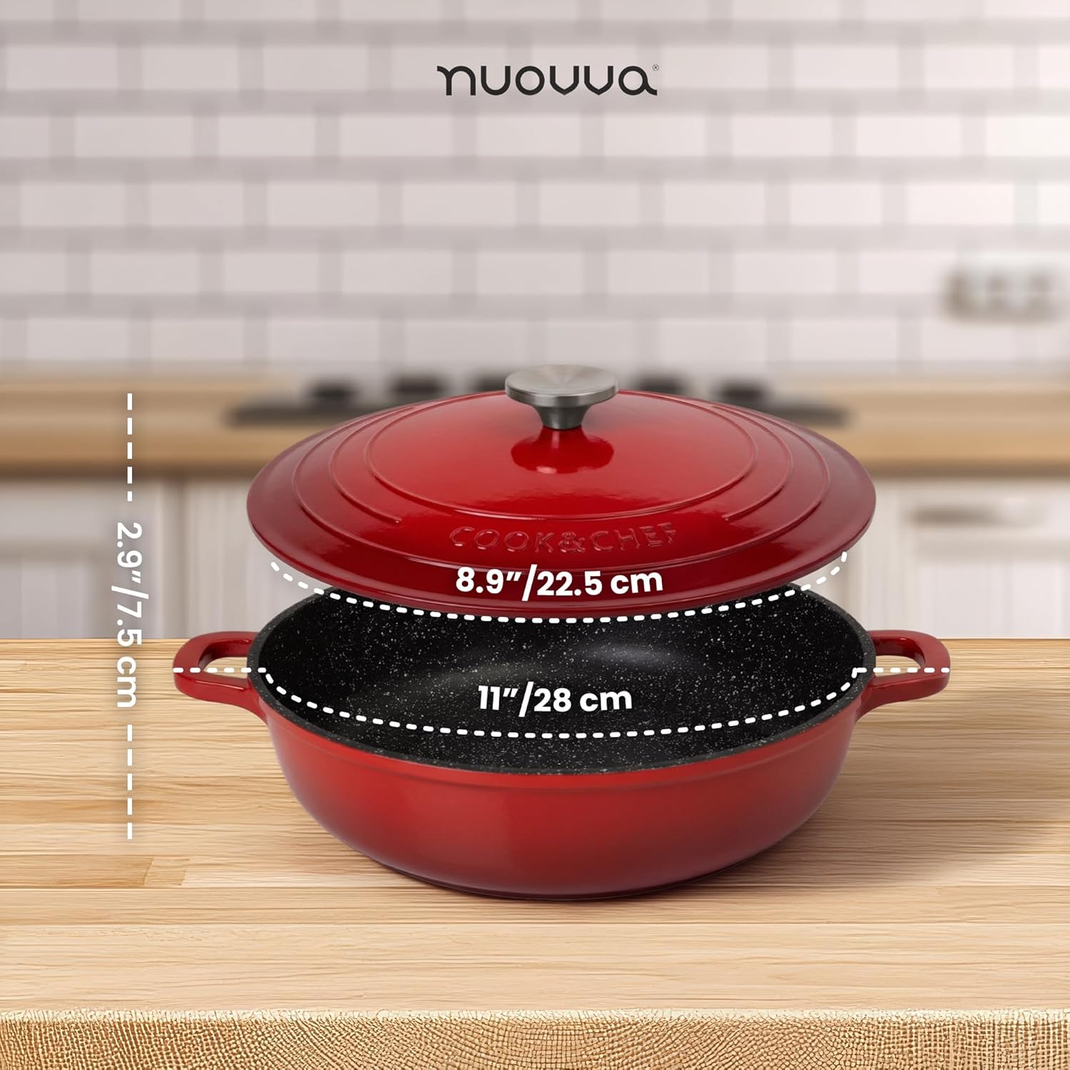 Thumbnail 1 de Nuovva 28cm 3.9L Non‑Stick Casserole Pot 🍲
