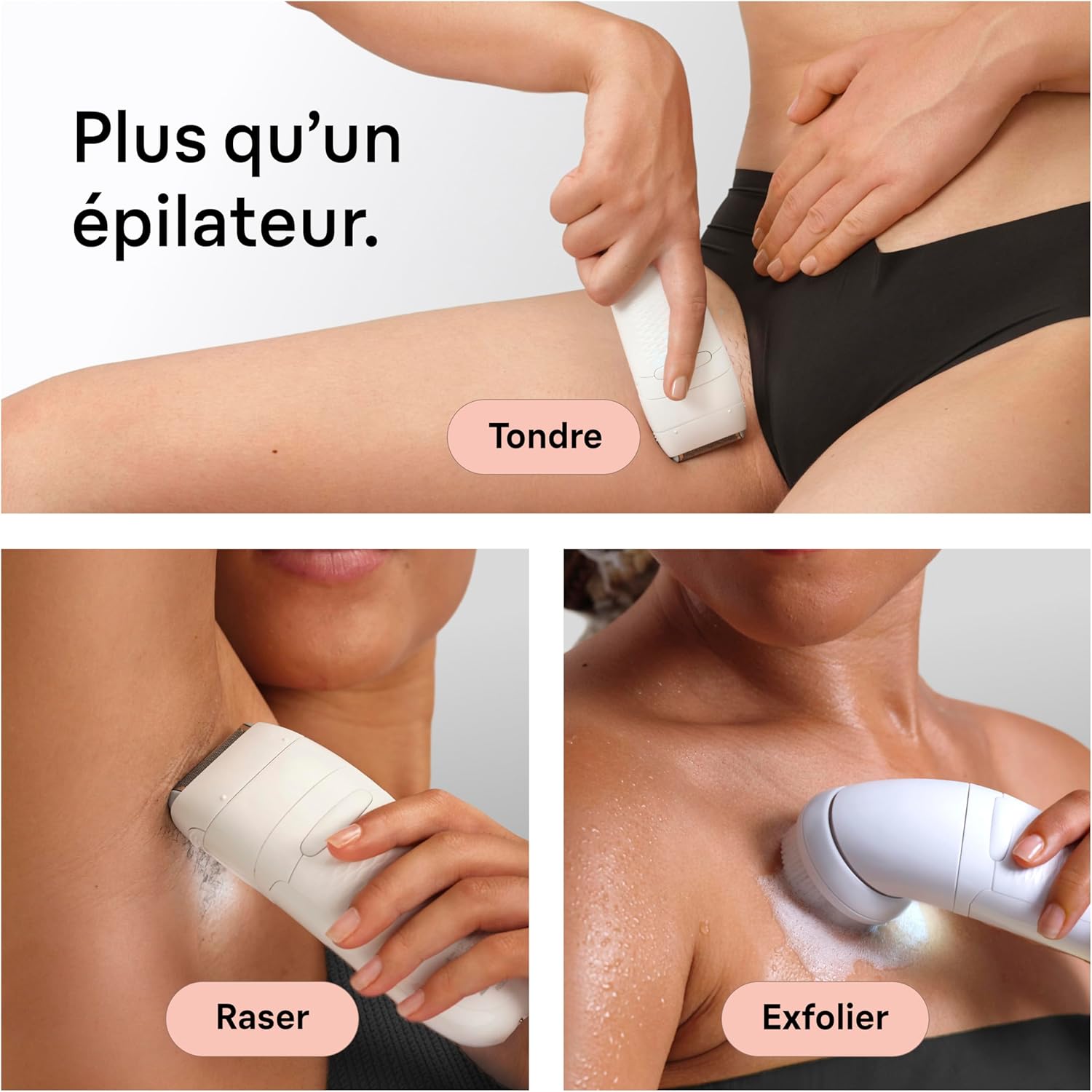 Thumbnail 5 de Silk·épil 5 Rose Flamant de Braun – Epilateur électrique femme avec rouleau de massage et accessoires