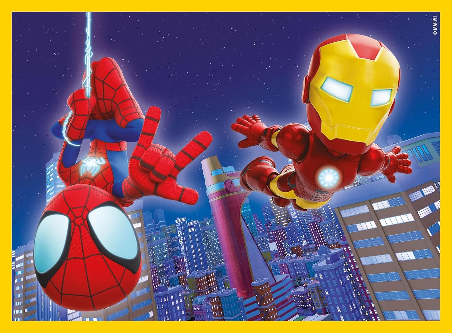 Detalle de Clementoni Marvel Spidey and His Amazing Friends 12 Würfel Puzzle 41198 – Geschicklichkeitsspiel ab 3 Jahren