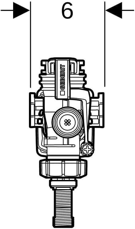 Detalle 1 de Geberit Type 383 Filling Valve for Surface-Mounted Cisterns, Adjustable Fill Height