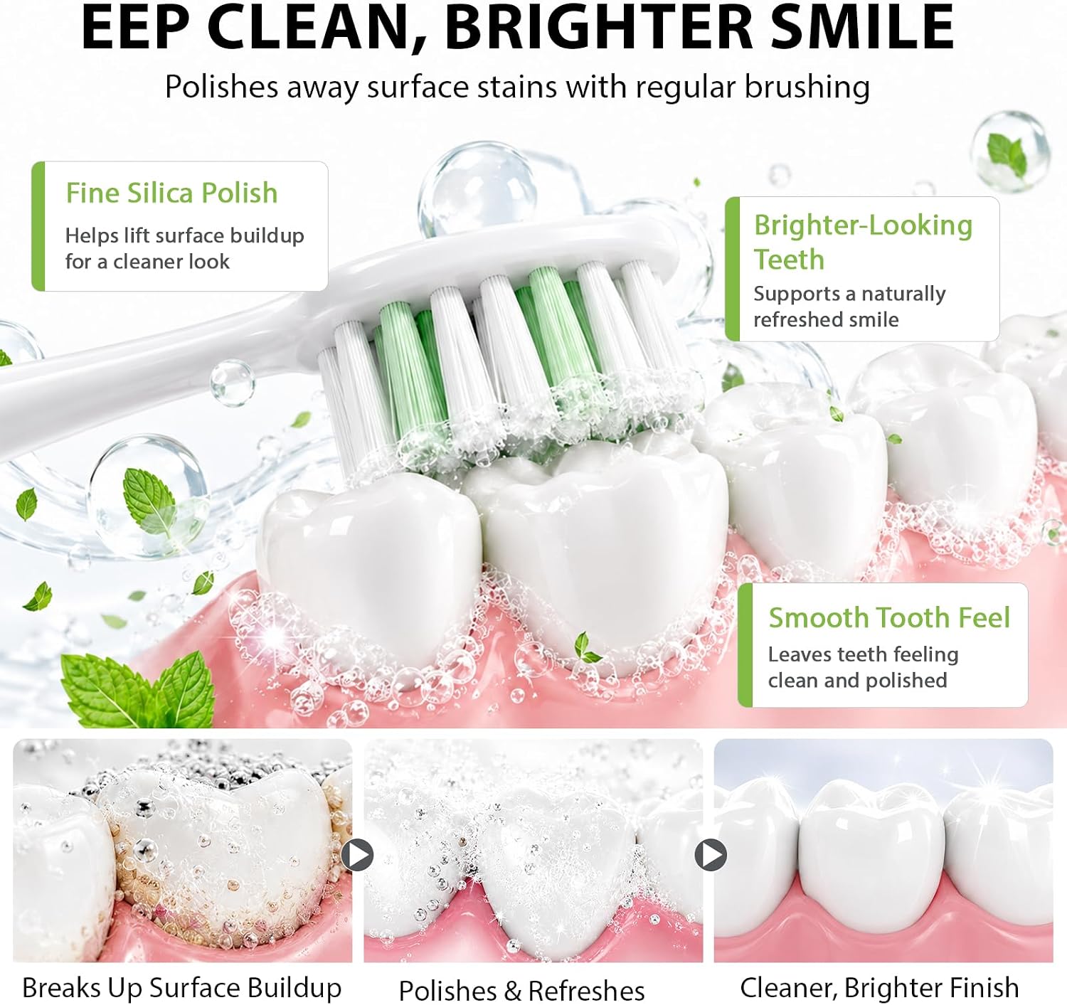 Detalle 2 de ussQinVM 10% Nano Hydroxyapatite Toothpaste, Fluoride-Free Mint, 2-Pack