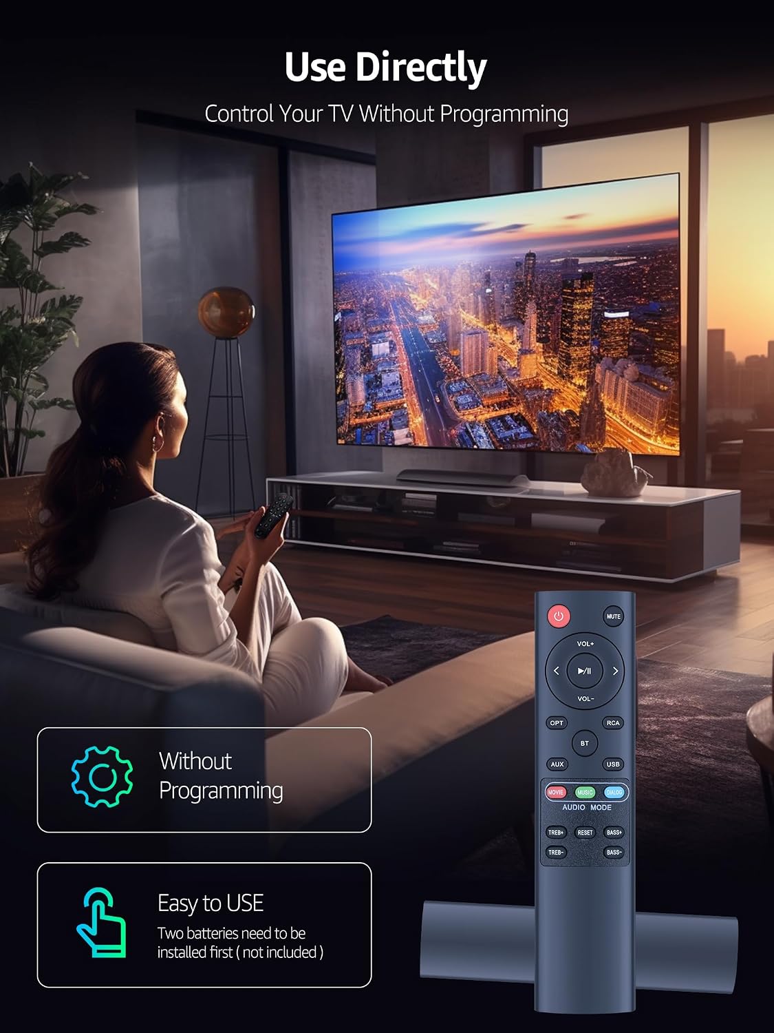 Thumbnail 3 de TCNOUMT Replacement Remote for Norcent BYL soundbar