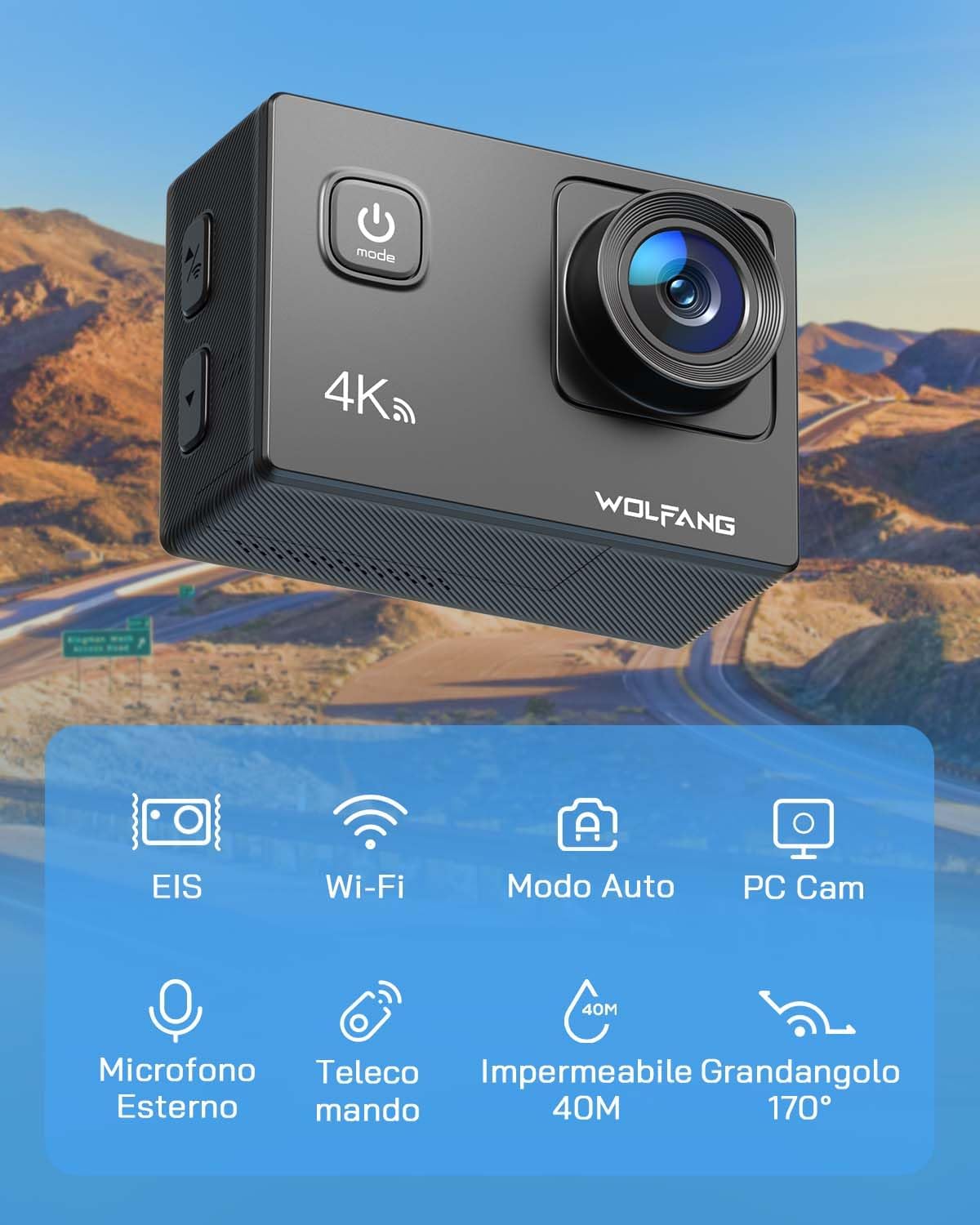 Thumbnail 1 de WOLFANG GA100 Action Cam 4K