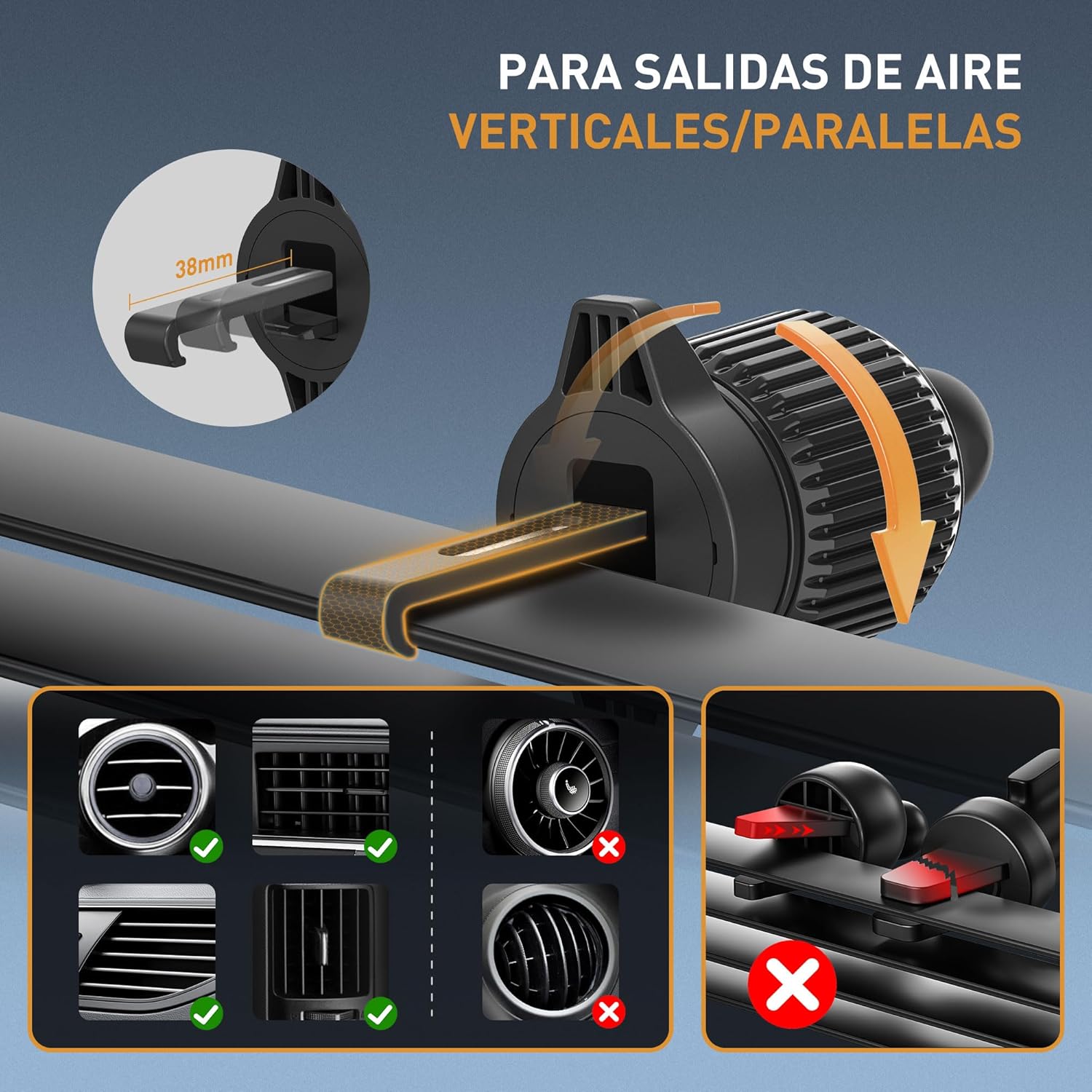 Thumbnail 4 de YISH Soporte móvil coche 360°