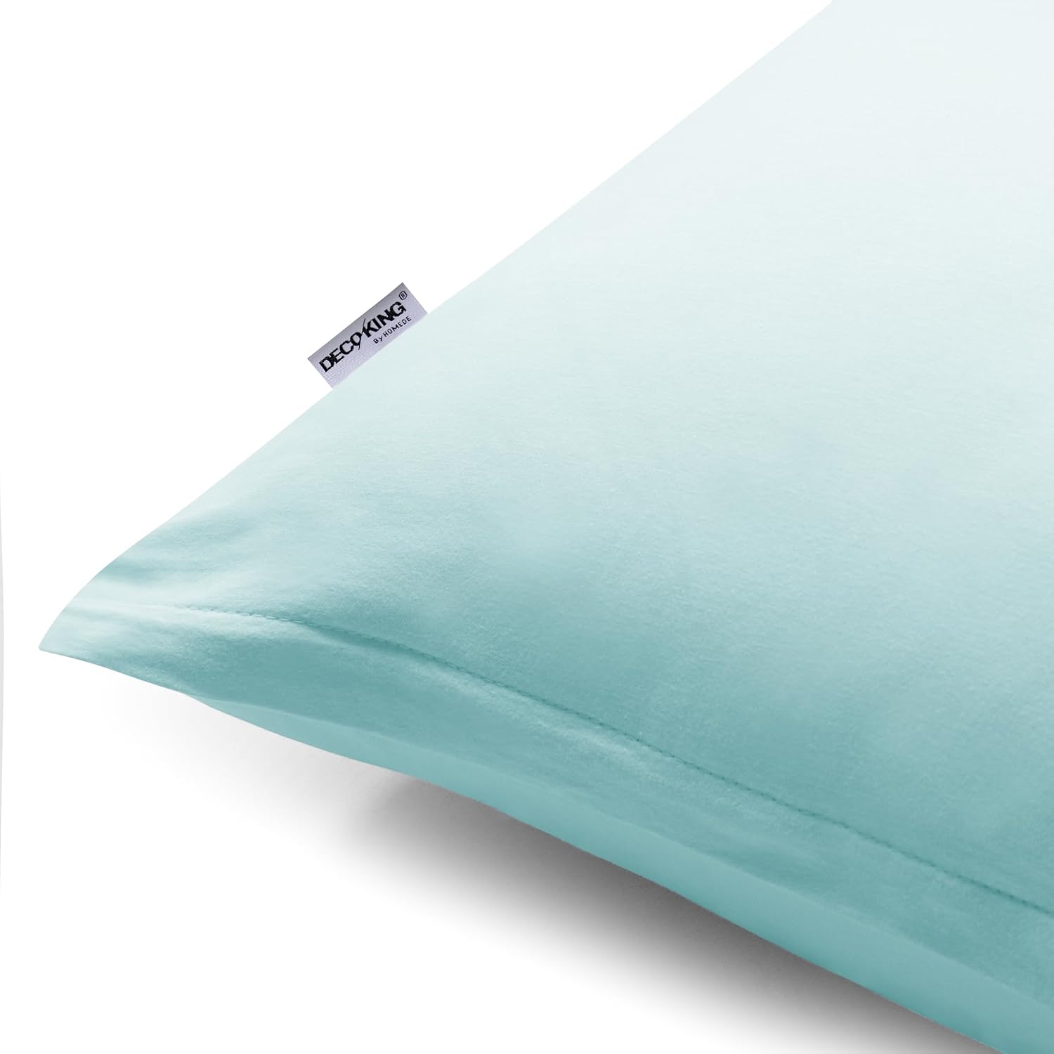 Detalle 2 de DecoKing Taies d'oreiller 50 x 60 cm jersey 100% coton bleu clair
