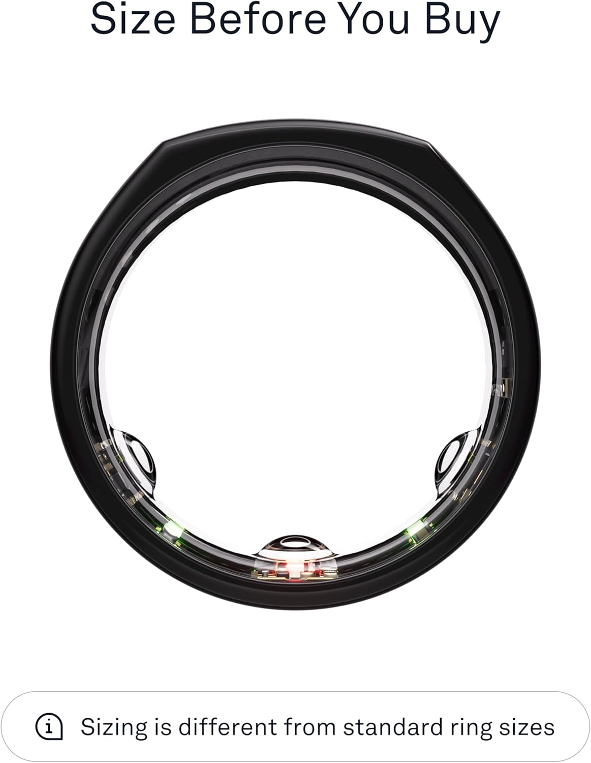 Thumbnail 1 de Oura Gen3 Heritage Smart Ring (Size 7, Black) for sleep, heart rate and fitness tracking