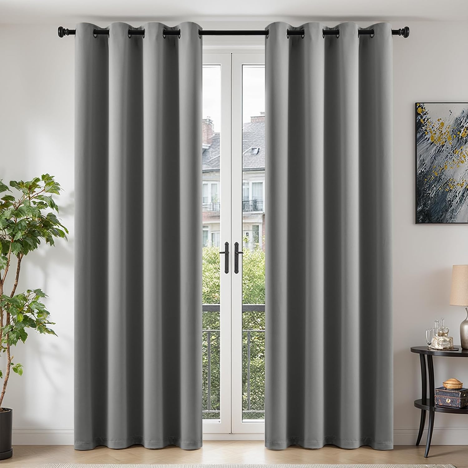Thumbnail 6 de TOPICK AUDE-BLKSSGM-140175C02 verduisterende gordijnenset, 175 x 140 cm, lichtgrijs