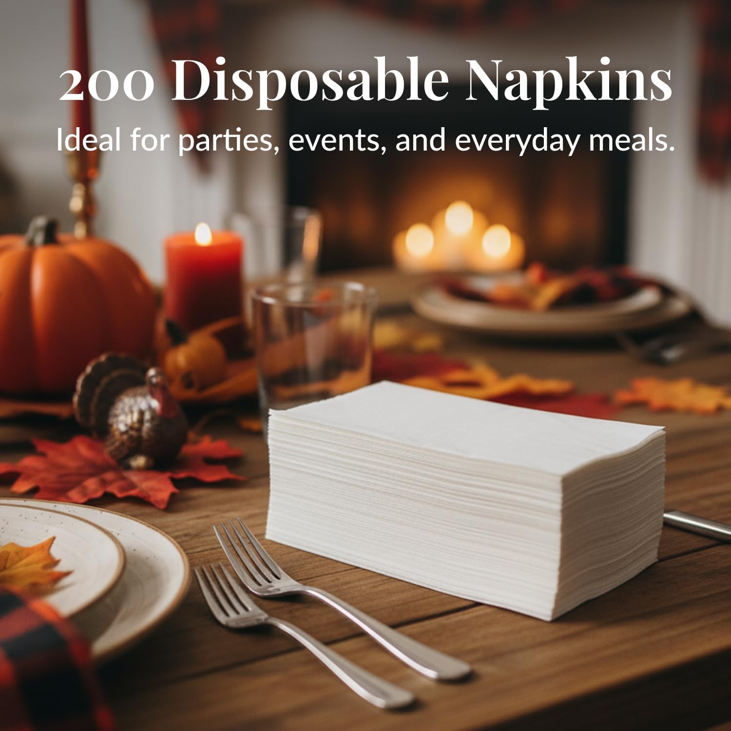 Detalle de Prestee 200 Disposable Linen-Like Hand Towels (2-Ply) — White Guest Towels for Weddings, Events, and Dinners