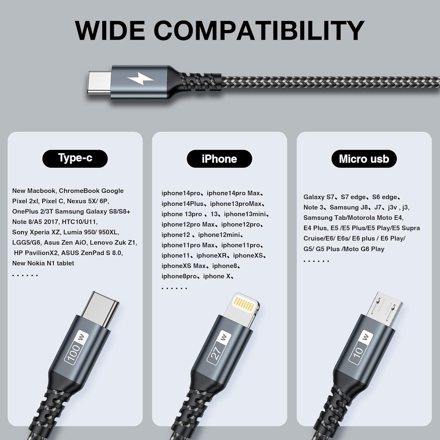 Thumbnail 5 de GIANAC 100W USB C Multi Ladekabel 50cm