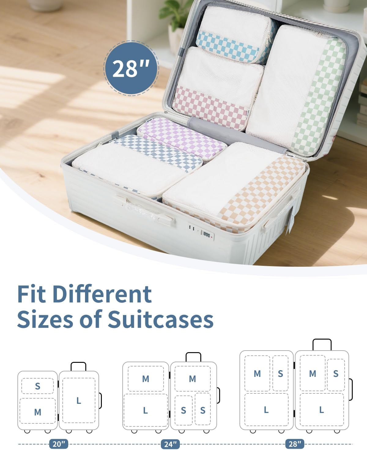 Thumbnail 2 de Narwey 7-teiliger Koffer-Organizer Set (Packing Cubes) für Handgepäck