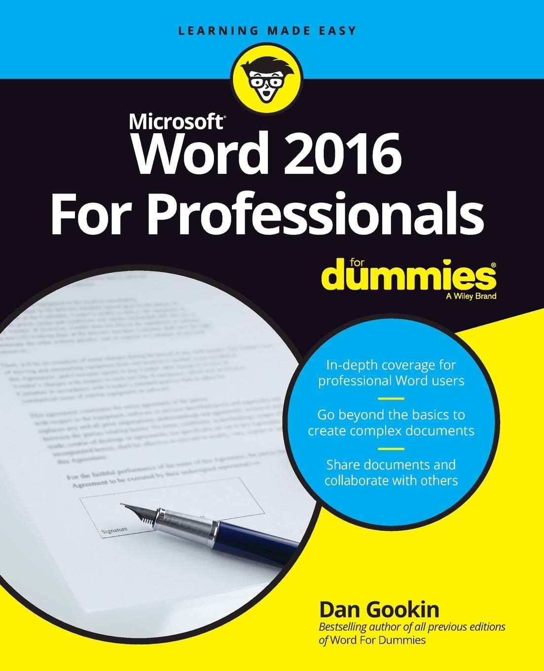 Detalle de Word 2016 For Professionals For Dummies: Paperback Guide by Dan Gookin