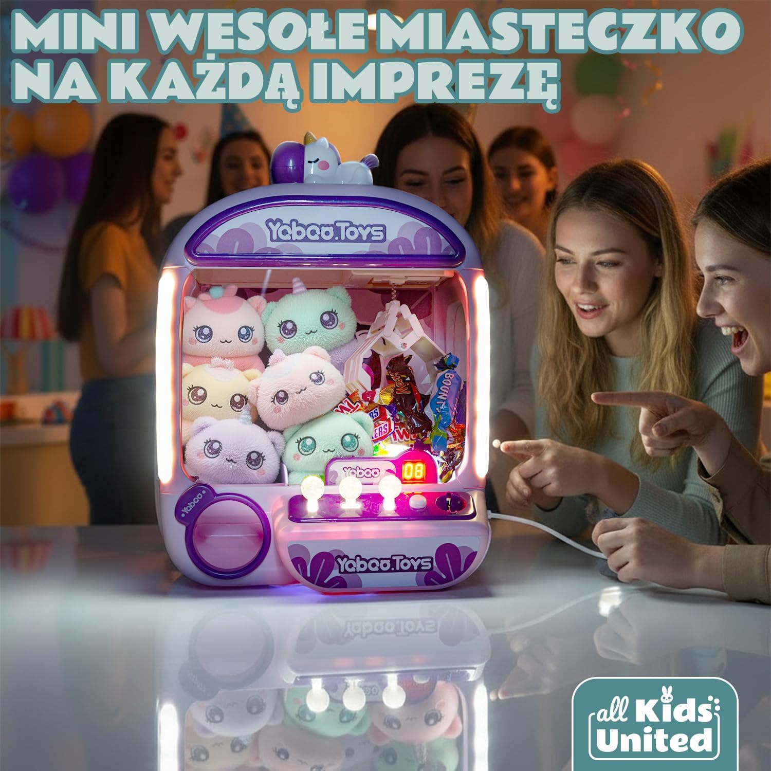 Thumbnail 3 de GOODS+GADGETS automat z chwytakiem dla dzieci, jednorożec, 10 pluszaków