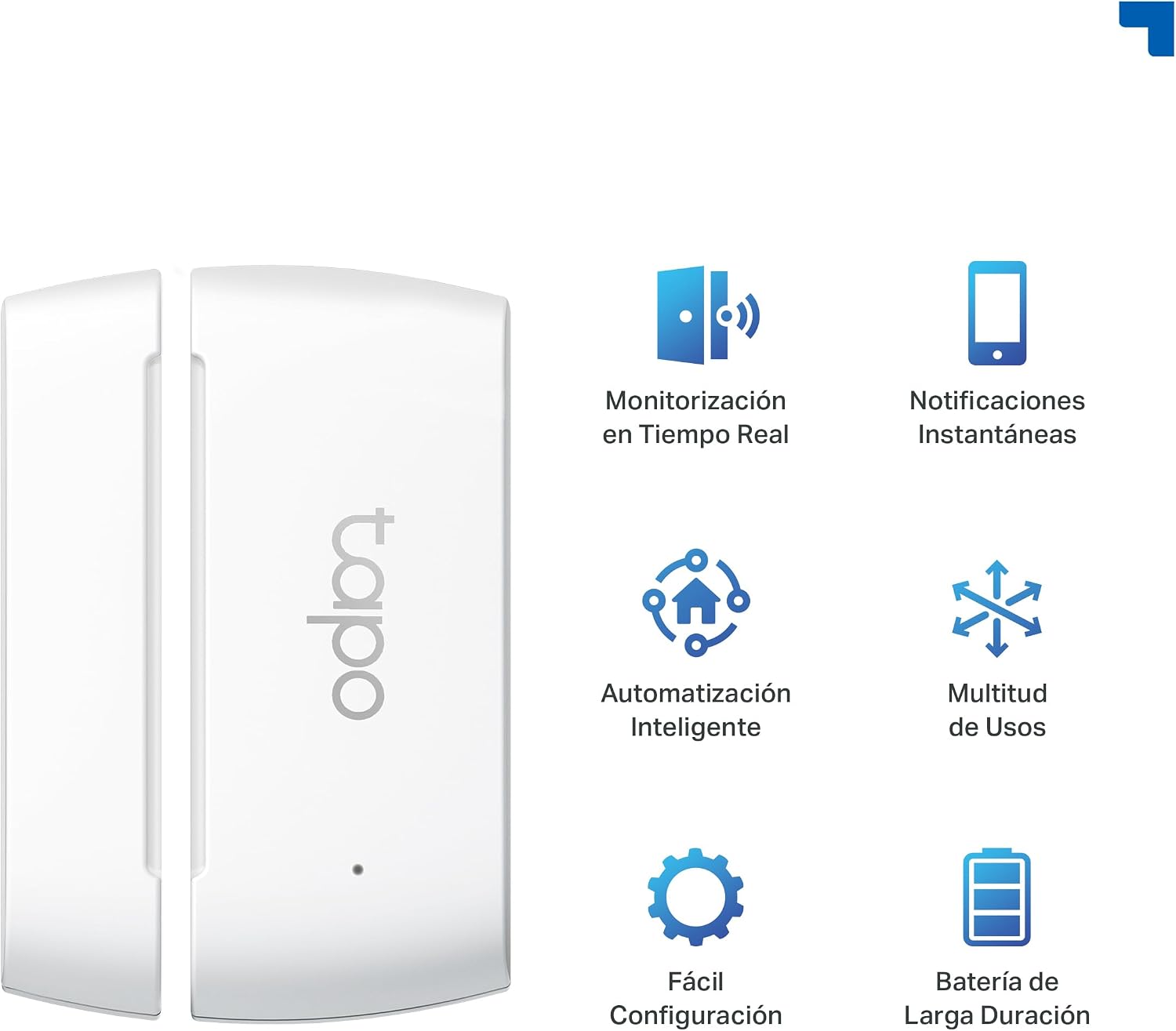 Detalle de Tapo TP-Link T110: Sensor de Contacto Inteligente para Puertas y Ventanas (Requiere Tapo Hub)