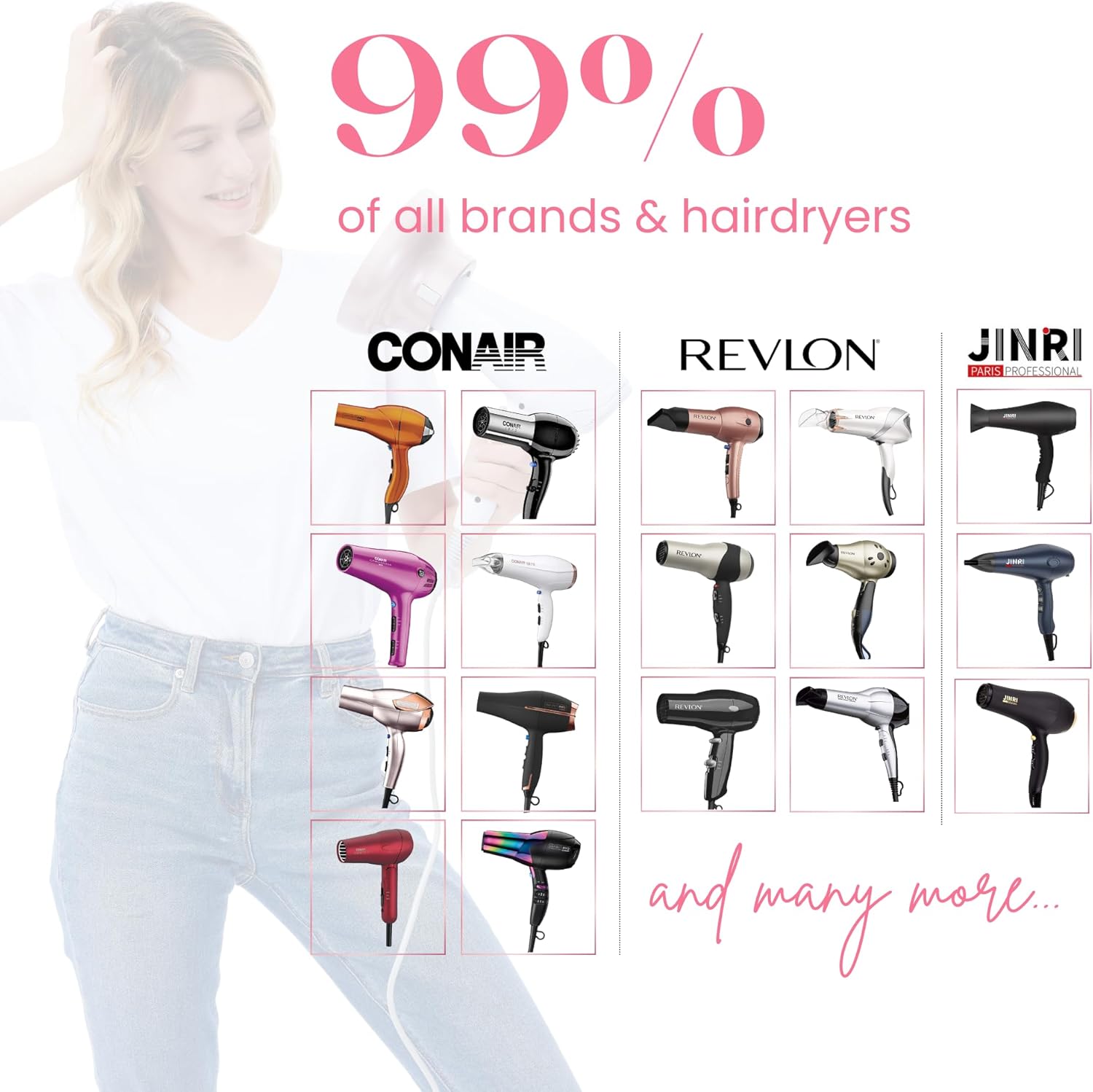 Detalle 1 de GIHALI Difusor Universal para Secador de Pelo 💨 Rizos Sin Frizz