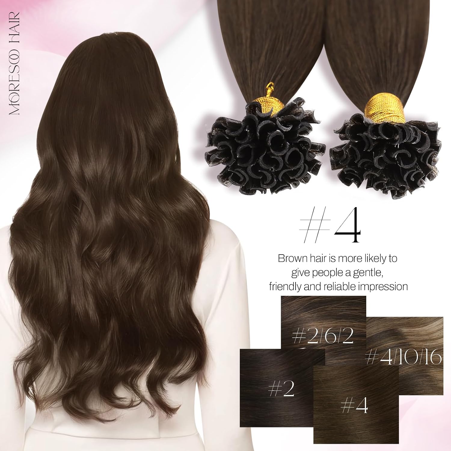 Detalle 2 de Moresoo extension capelli veri Remy 50 cm