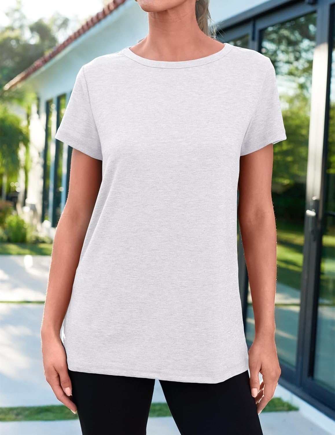 Detalle de AirMood T-shirt voor dames met ronde hals, korte mouwen en losse pasvorm