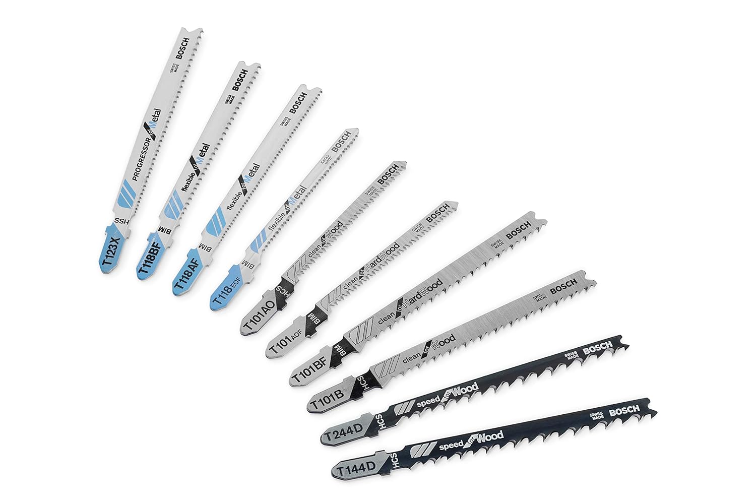 Thumbnail 6 de Bosch 10-Piece Basic Jigsaw Blade Set for Wood and Metal (T 119 BO, T 119 B, T 111 C, T 218 A, T 118 G, T 118 A, T 118 B)