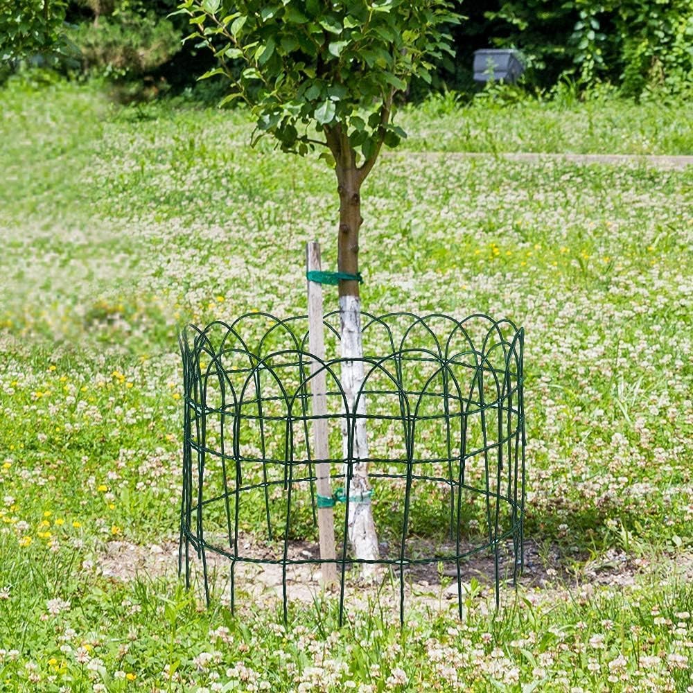 Thumbnail 5 de Clôture de bordure de jardin Amagabeli 0,4 m × 25 m — Fil métallique PVC, vert, anti-rouille
