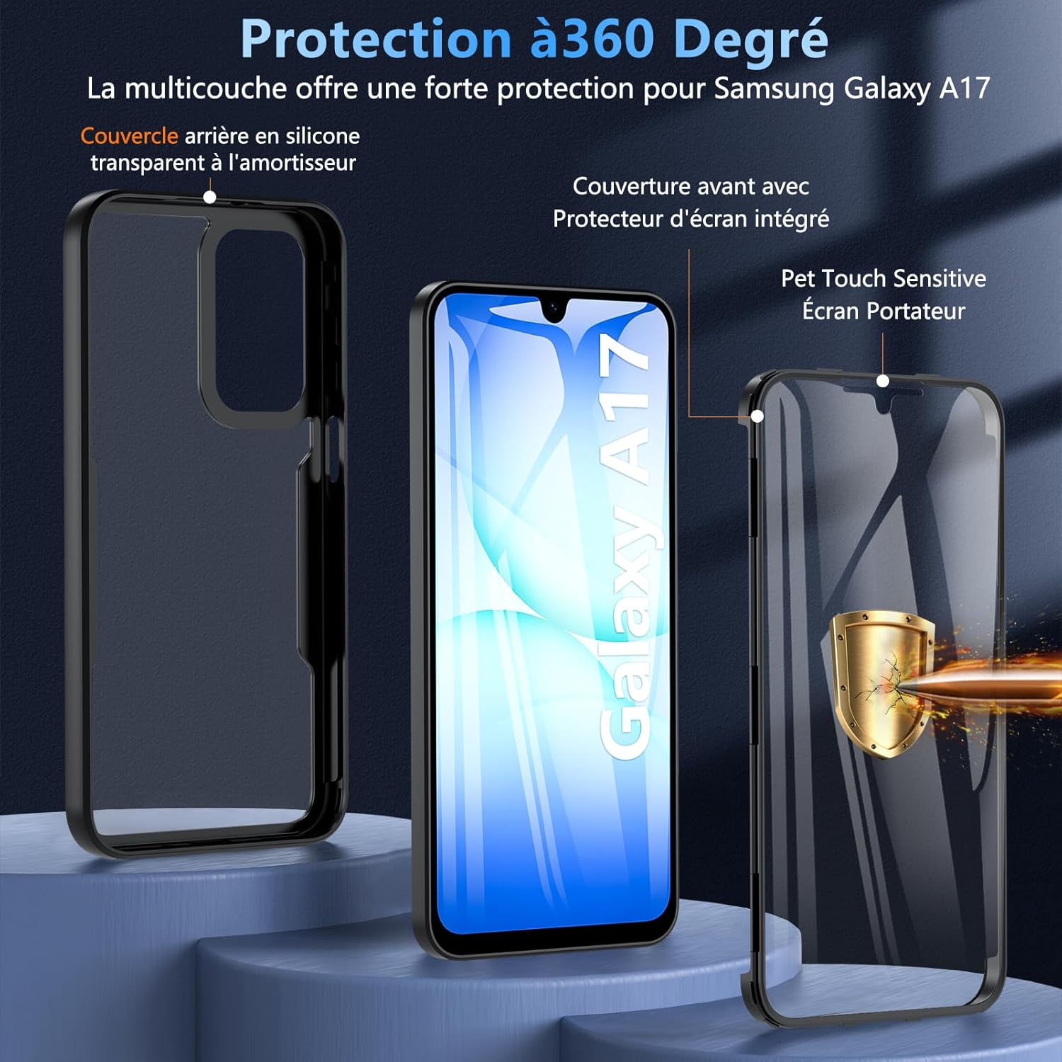 Thumbnail 1 de RC1WD Coque Samsung A17 360°