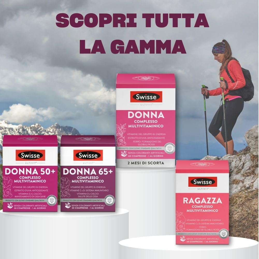 Thumbnail 6 de Swisse Donna 65+ Multivitaminico: Integratore Multinutriente per Donne Over 65, 30 Compresse