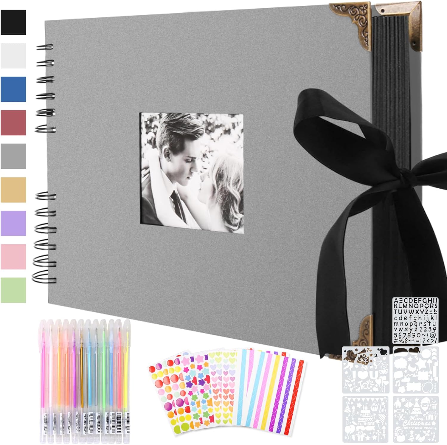 DIY Fotoalbum Scrapbooking 80 schwarze Seiten