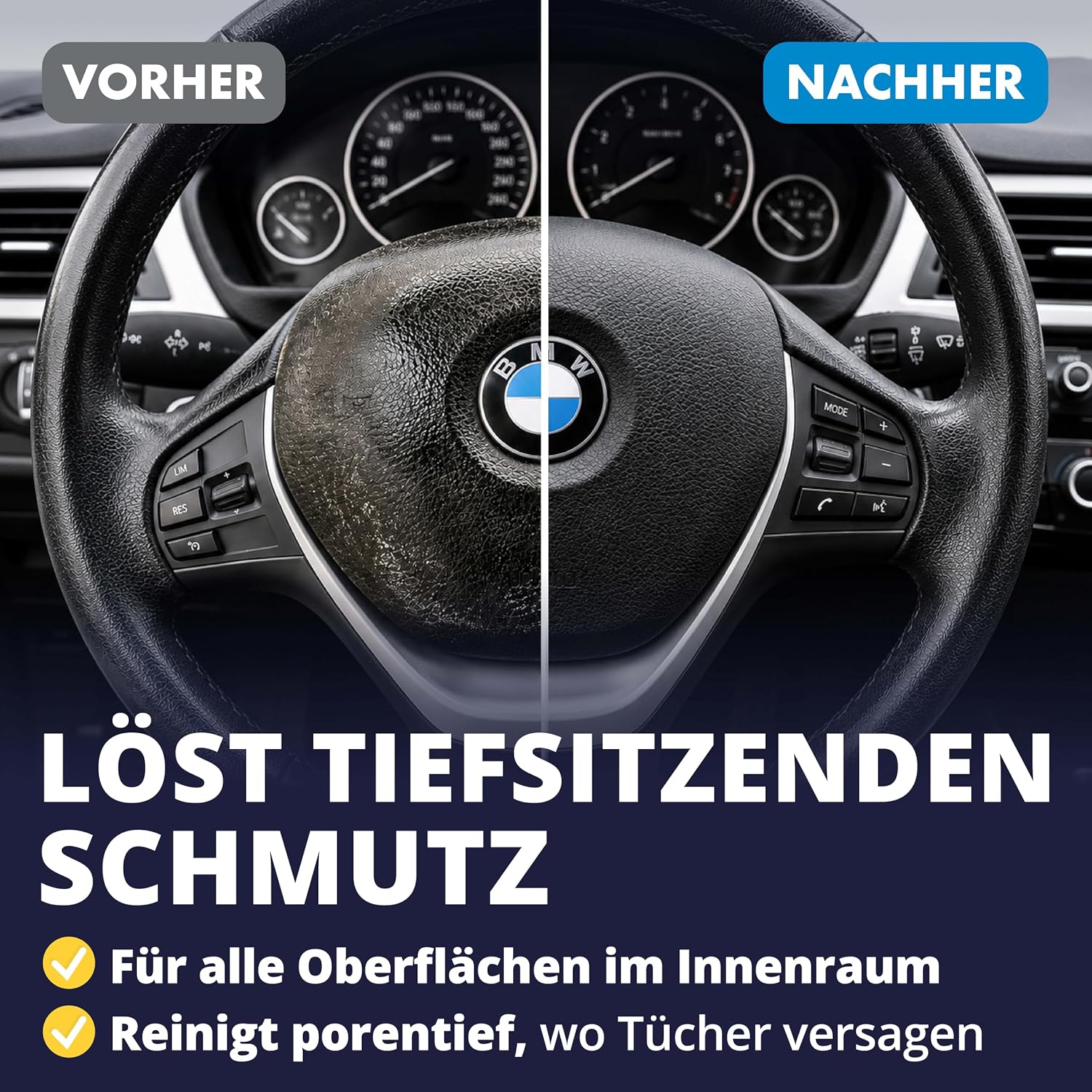 Detalle 2 de LICARGO® Innenraum Pads (3 Stück) für porentiefe Reinigung von Kunststoff, Polster, Leder & Armaturen