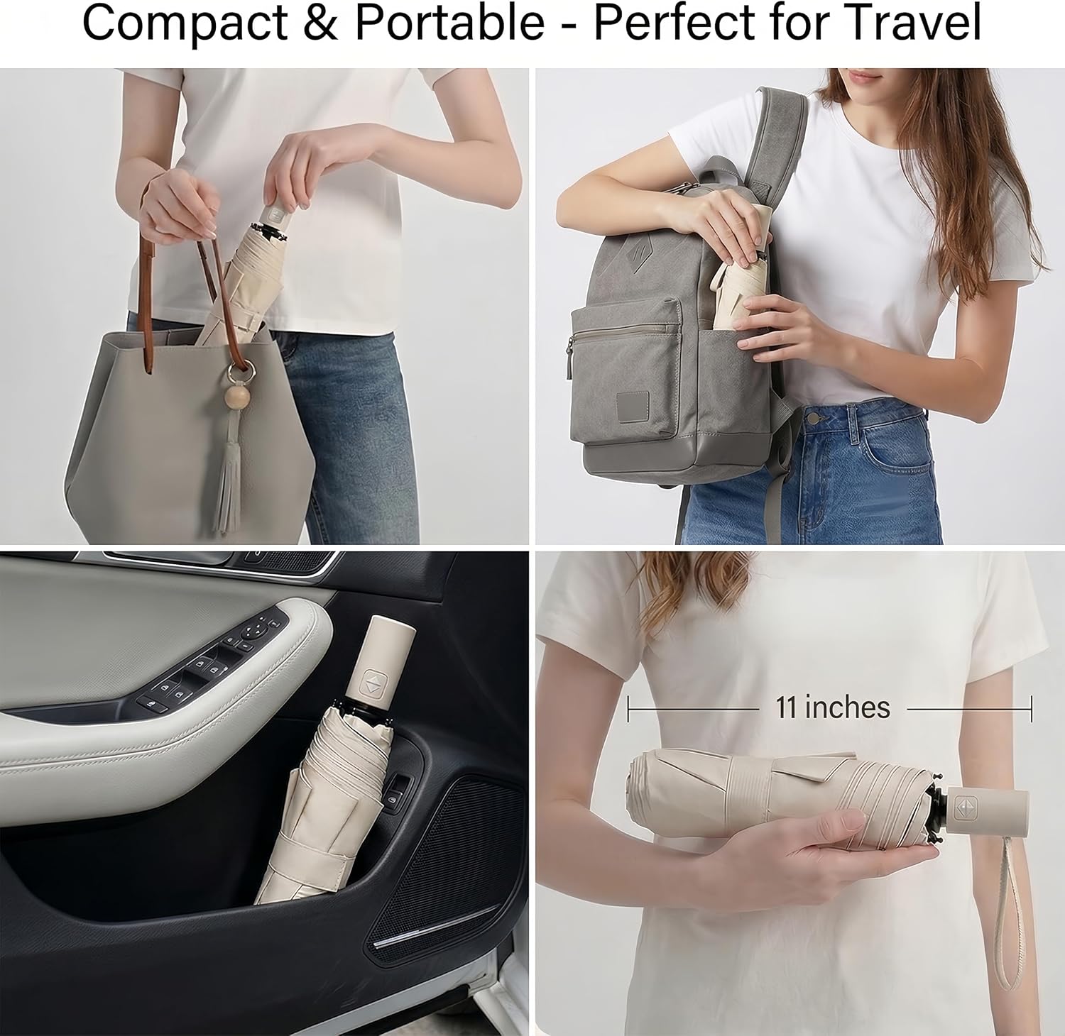 Detalle de BAODINI travel umbrella with UV 50+ protection