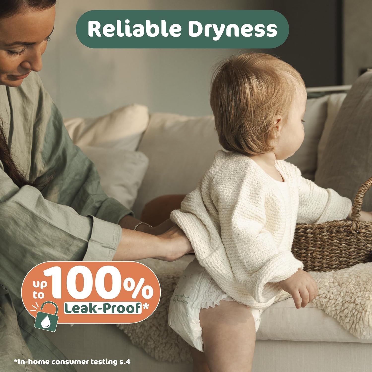 Detalle de Naty FreeMovers Nappy Pants — Size 4 (8–15 kg), 108 Count: Sensitive-Skin Potty Training Pants