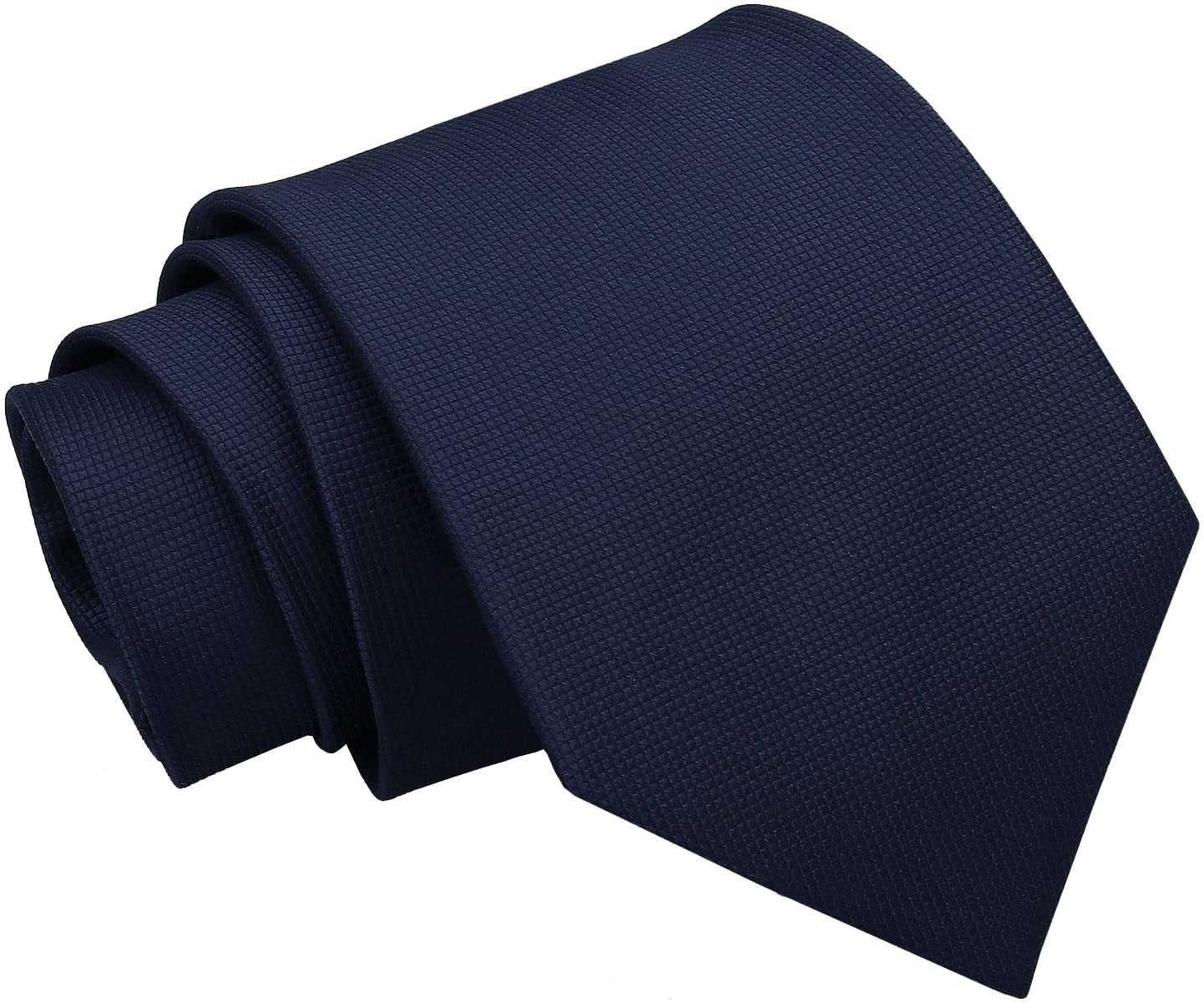 Detalle de DQT Mens Solid Check Classic 9cm Tie – Wedding & Formal Necktie