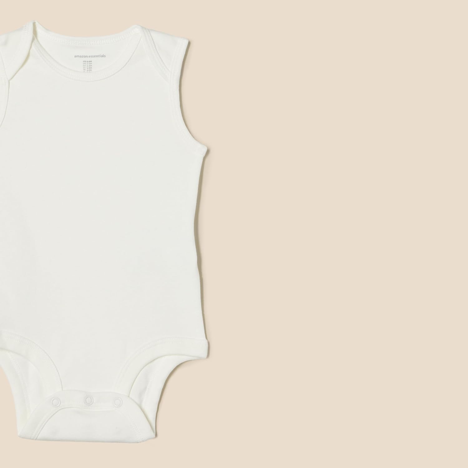 Detalle 2 de Amazon Essentials Unisex Bimbi 0-24 Body Smanicati: comfort e versatilità per i piccoli