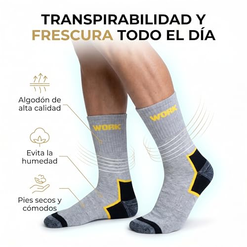 Thumbnail 5 de Calcetines de Trabajo Hombre Reforzados PS PROUTHS | Acolchados, Algodón y Refuerzos en Talón y Punta