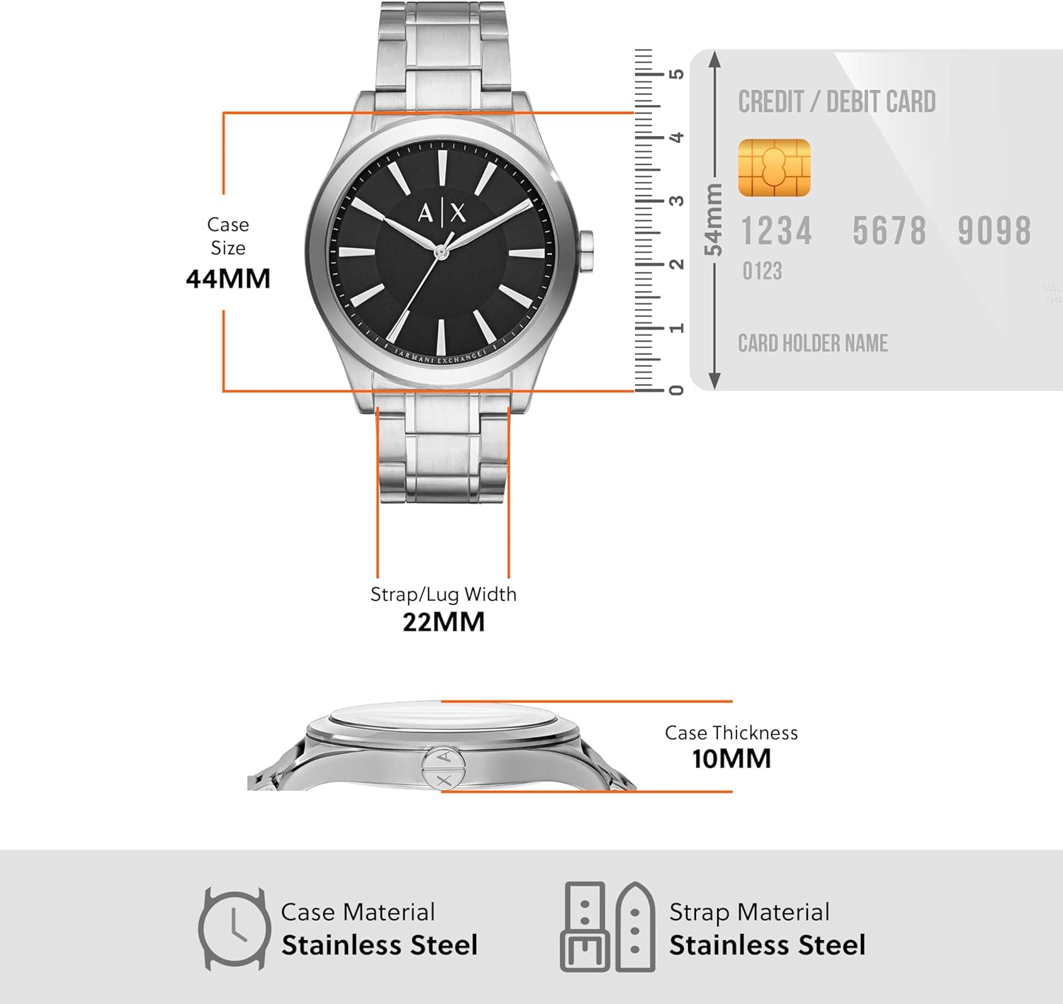 Thumbnail 4 de Armani Exchange Herren Armbanduhr – klassisch, robust und wasserdicht bis 50 m