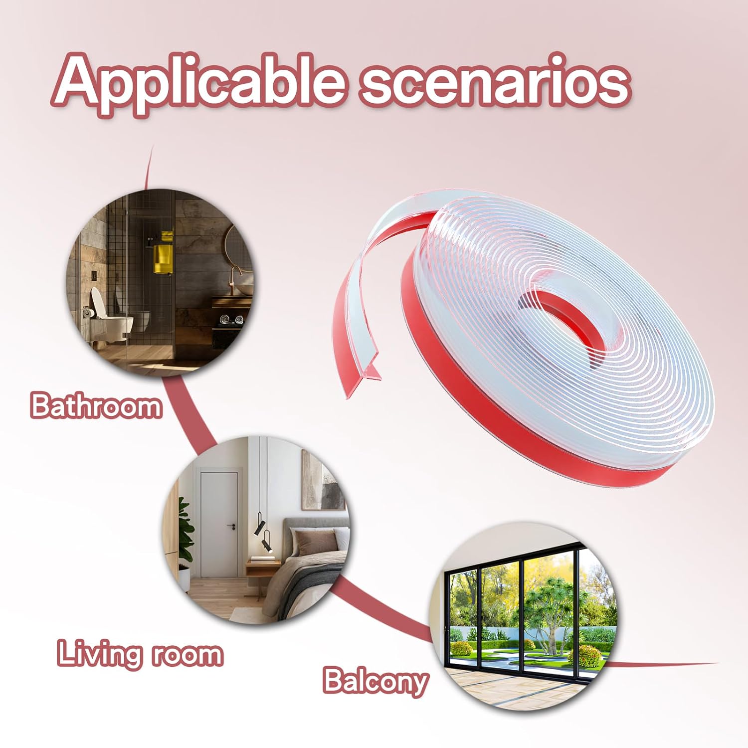 Thumbnail 6 de T Shaped Draft Excluder Door Seal Strip 240 Inch ⌛️ (Note: final emoji should be product category; for door seal: use 〉)