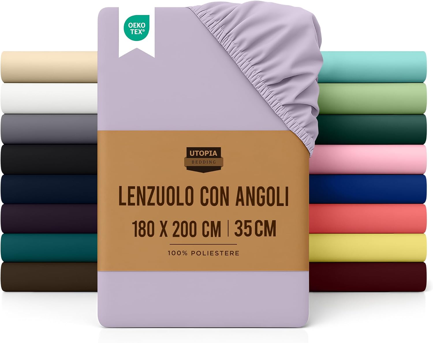 Detalle de Lenzuolo con angoli 180x200 lavanda