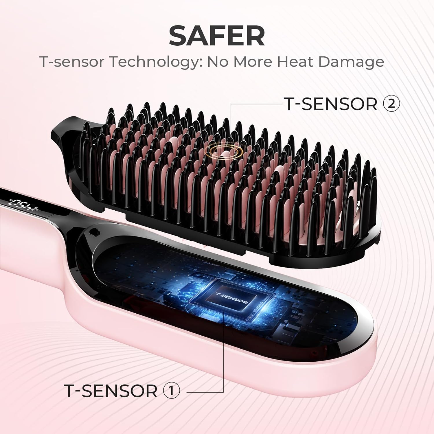 Detalle 2 de TYMO Ionic Plus Hair Straightener Brush 16 Temps