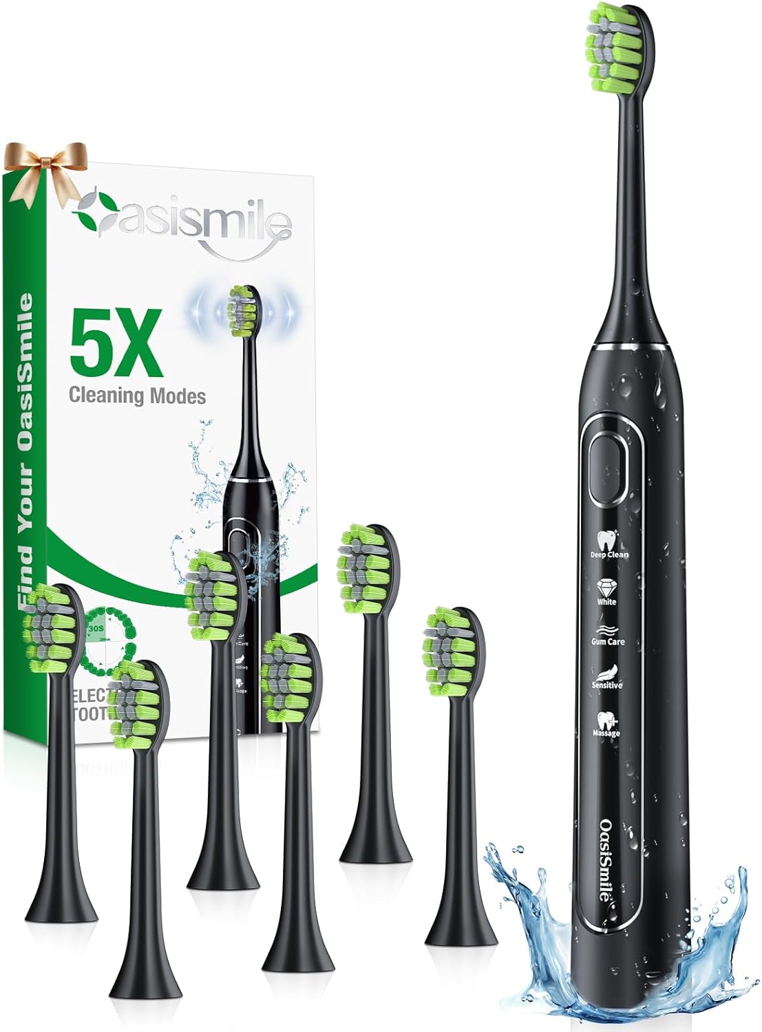 OasiSmile Y06 Schallzahnbürste 2026 – 42.000 VPM, 5 Modi, IPX7, 6 Bürstenköpfe und 100 Tage Akku
