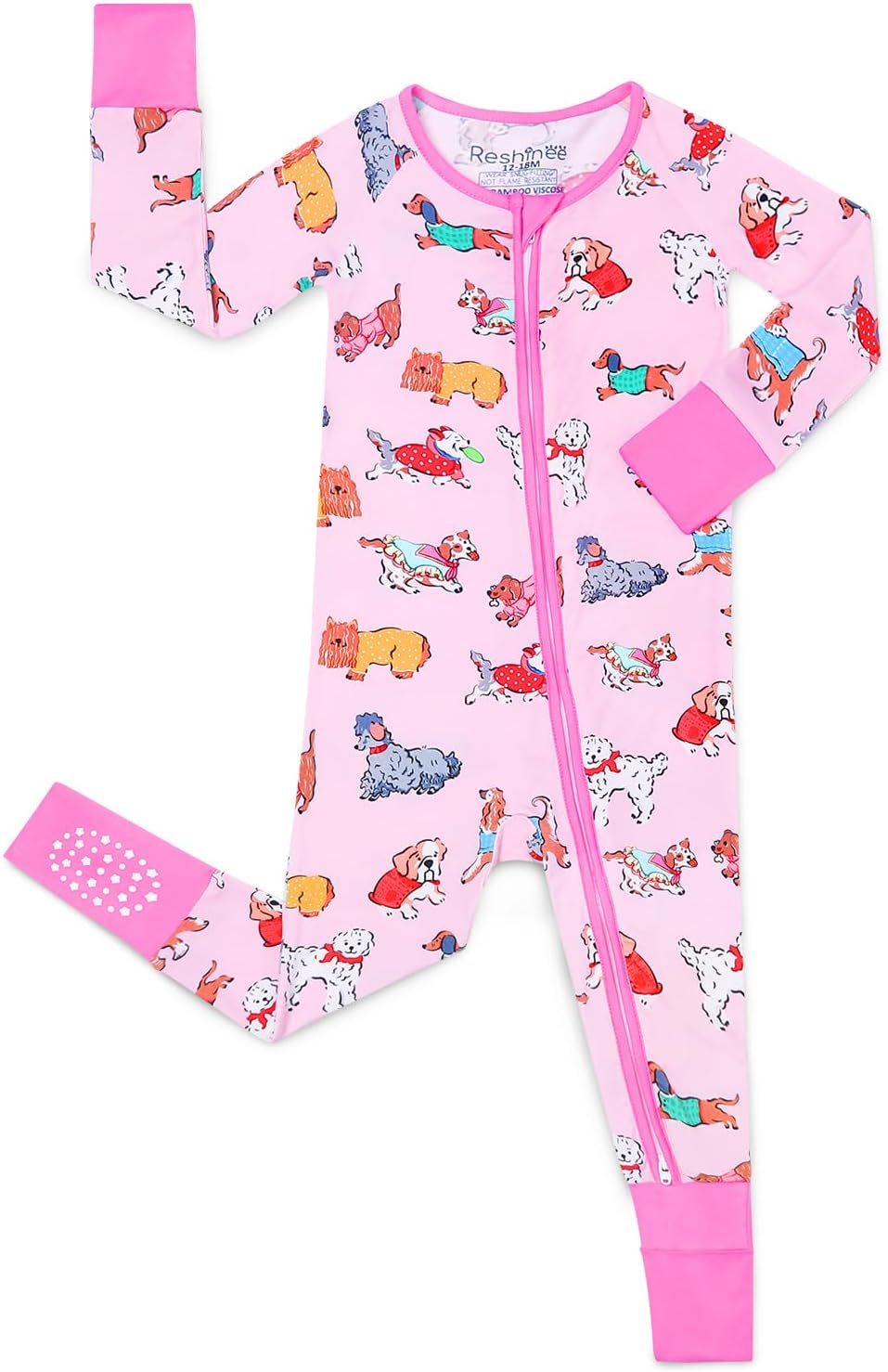 Detalle de babee Reshinee Bamboo Viscose Convertible Baby Footie Pajamas Zipper Onesie (0-24M)