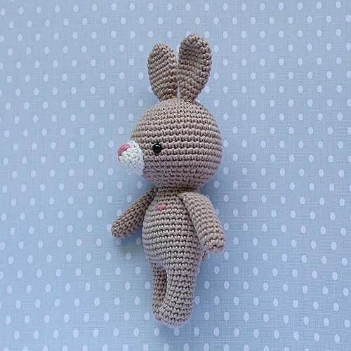 Thumbnail 2 de Kuscheltier gehäkeltes Häschen Mini – 18 cm, Handarbeit, Baumwolle, beige