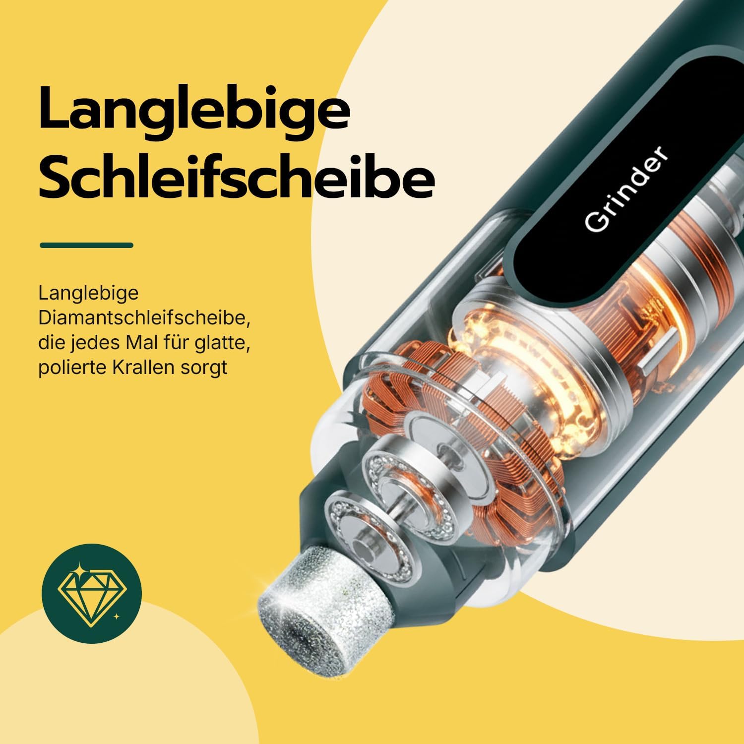 Detalle de Tolesum Krallenschleifer für Hunde – LED-Beleuchtung, 5 Geschwindigkeiten, leiser Betrieb (45–58 dB) für Hunde und Katzen