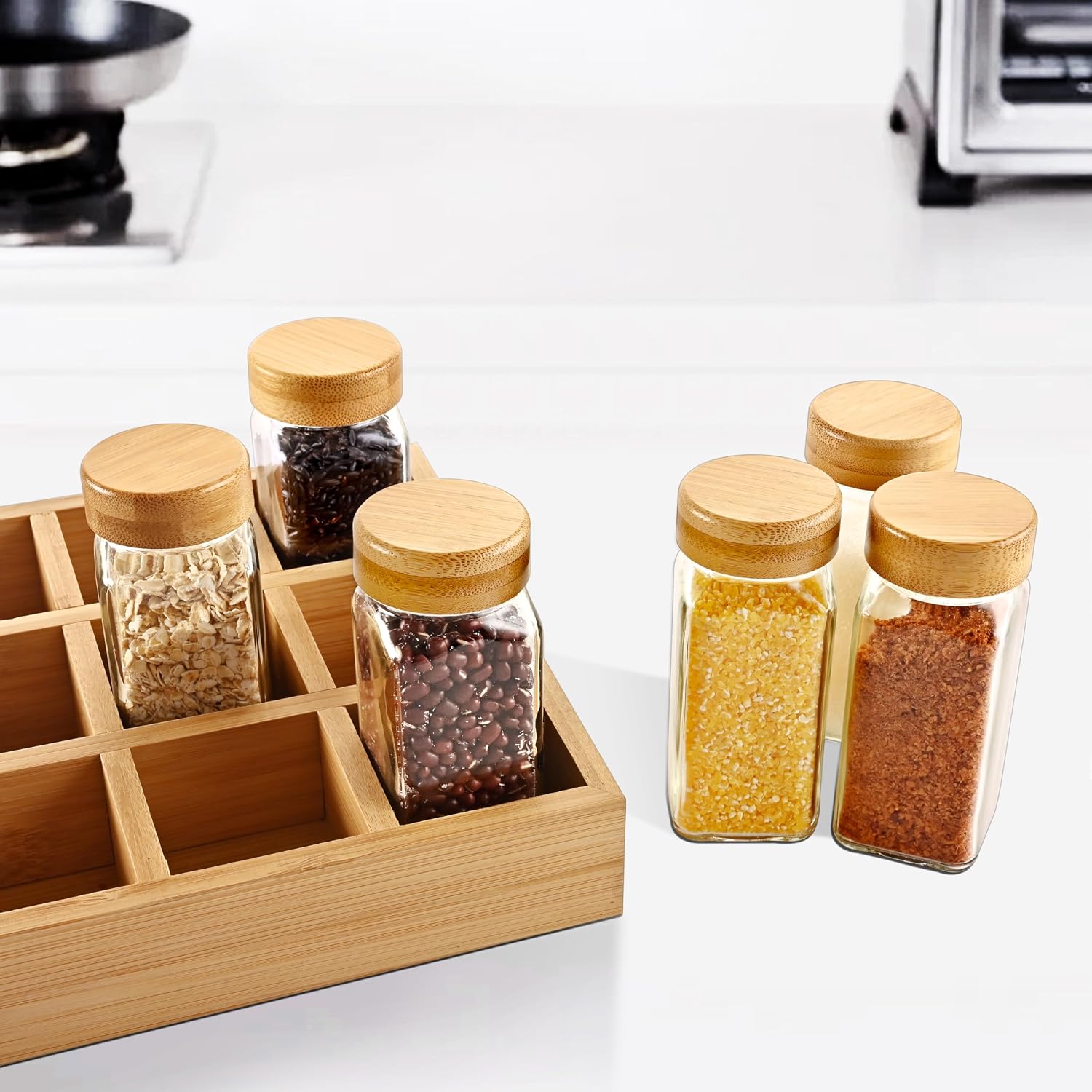 Thumbnail 6 de DSUID Spice Rack with 12 Jars