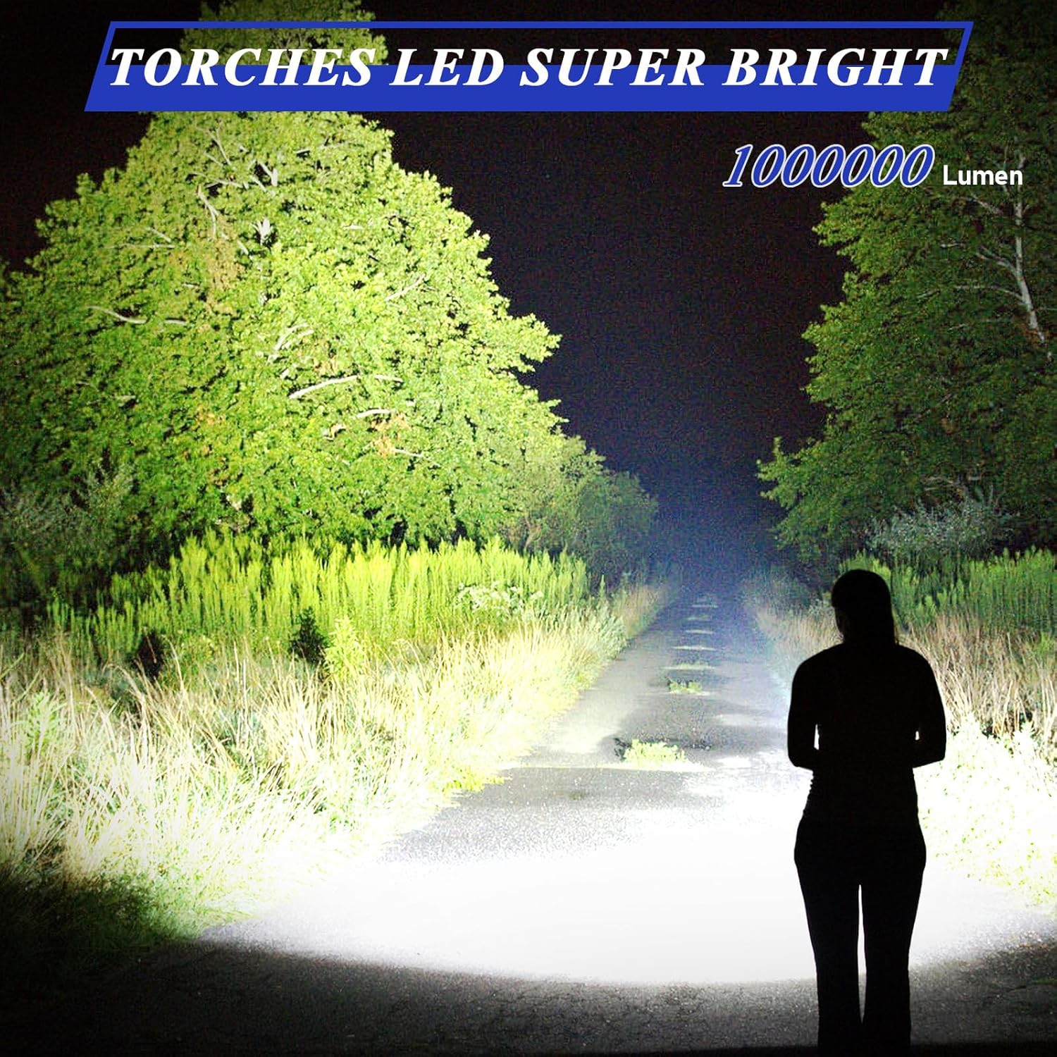 Detalle 2 de Jayxinli LED Torch 500000 Lumen with Zoomable Beam đŠ