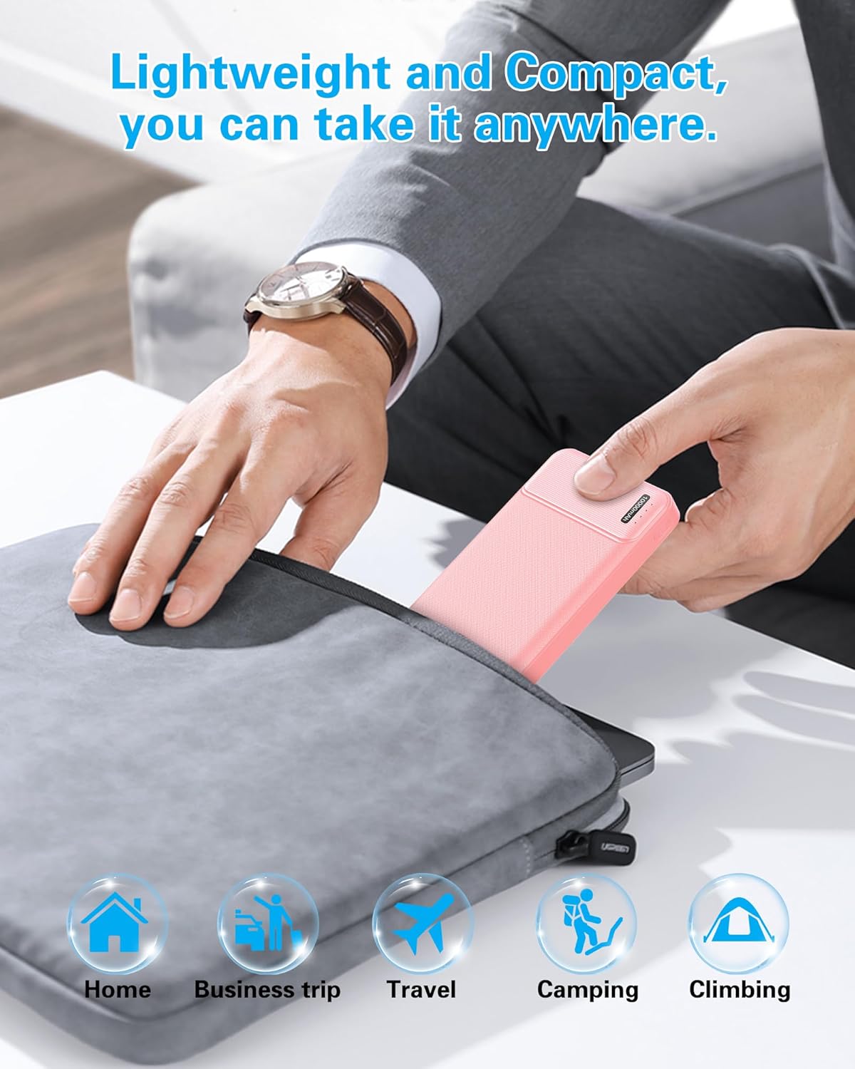 Thumbnail 6 de AsperX 2-Pack 10000mAh Power Bank with USB-C In/Out and Dual USB-A Ports