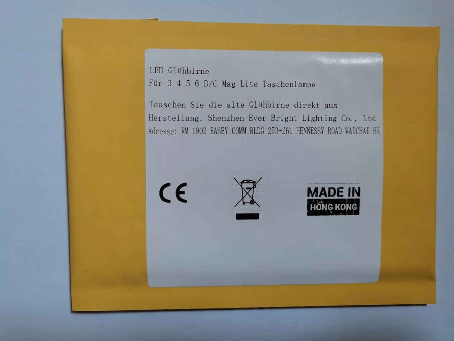 Detalle 2 de EBLCL CREE LED電球 302ルーメン Maglite 3・4・5・6 D/Cセル懐中電灯用 2W