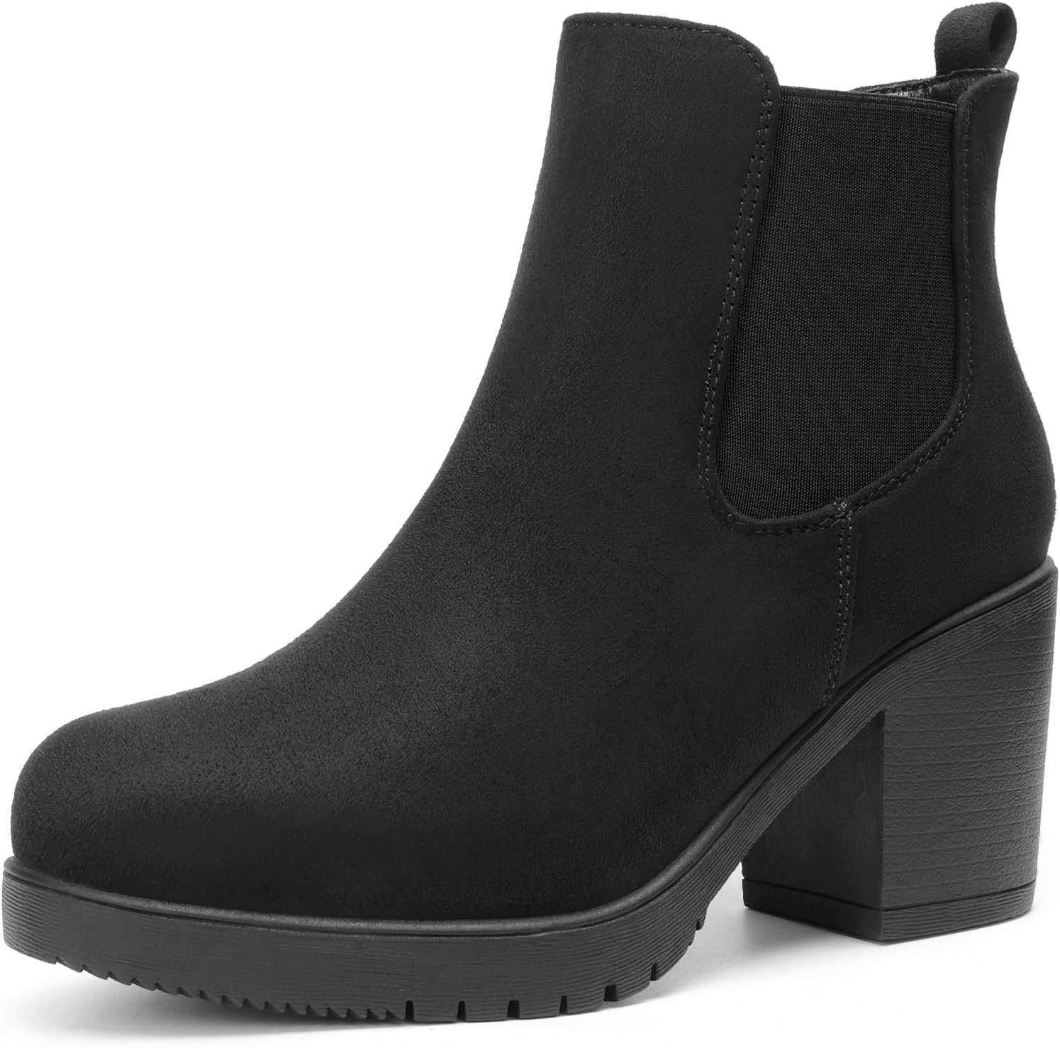 Detalle de DREAM PAIRS Chelsea Ankle Boots with 3-Inch Block Heel