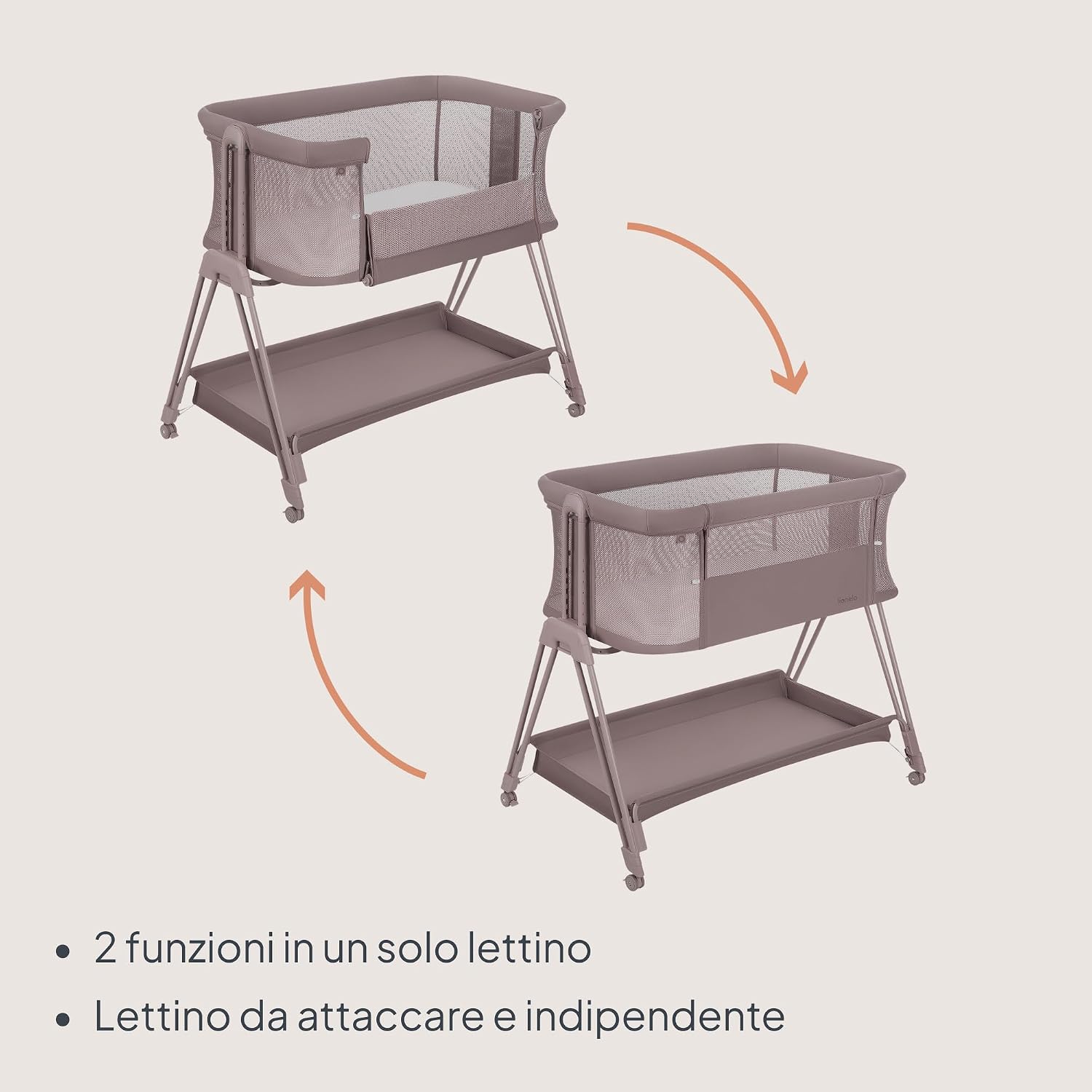 Thumbnail 5 de lionelo LUNA: Lettino portatile con materasso per co-sleeping, da neonato a 9 kg