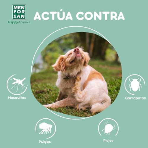 Detalle de MENFORSAN Champú repelente de insectos para perros 1L con citronela