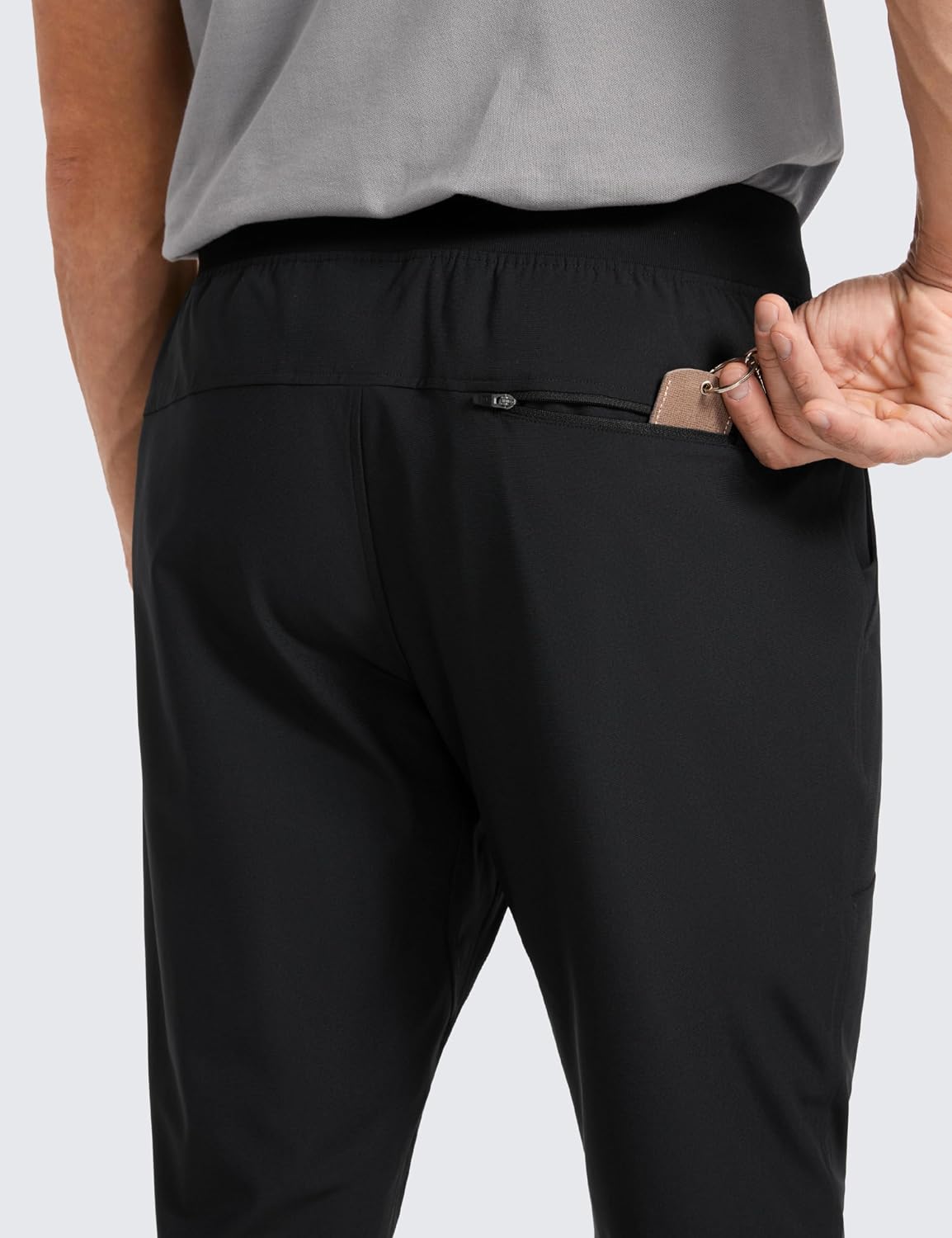 Detalle de CRZ YOGA NS018S30 Men's Pull-On Golf Joggers, Stretch Polyester, Elastic Waist