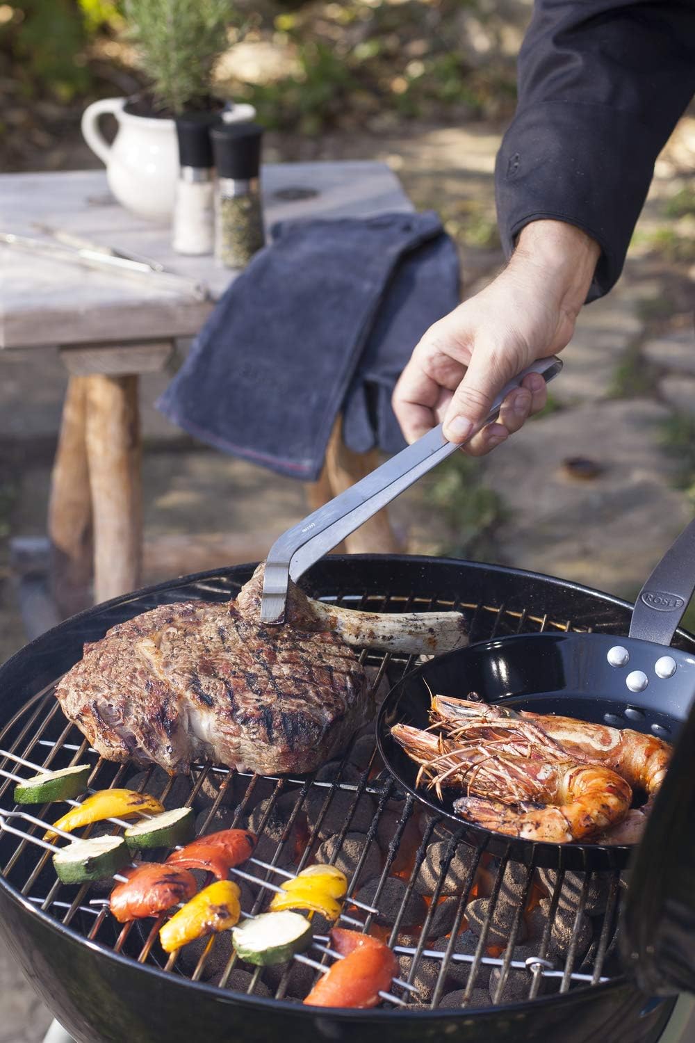 Thumbnail 1 de Rösle Pinzas de Barbacoa Curvadas ✅ Acero Inoxidable 18/10