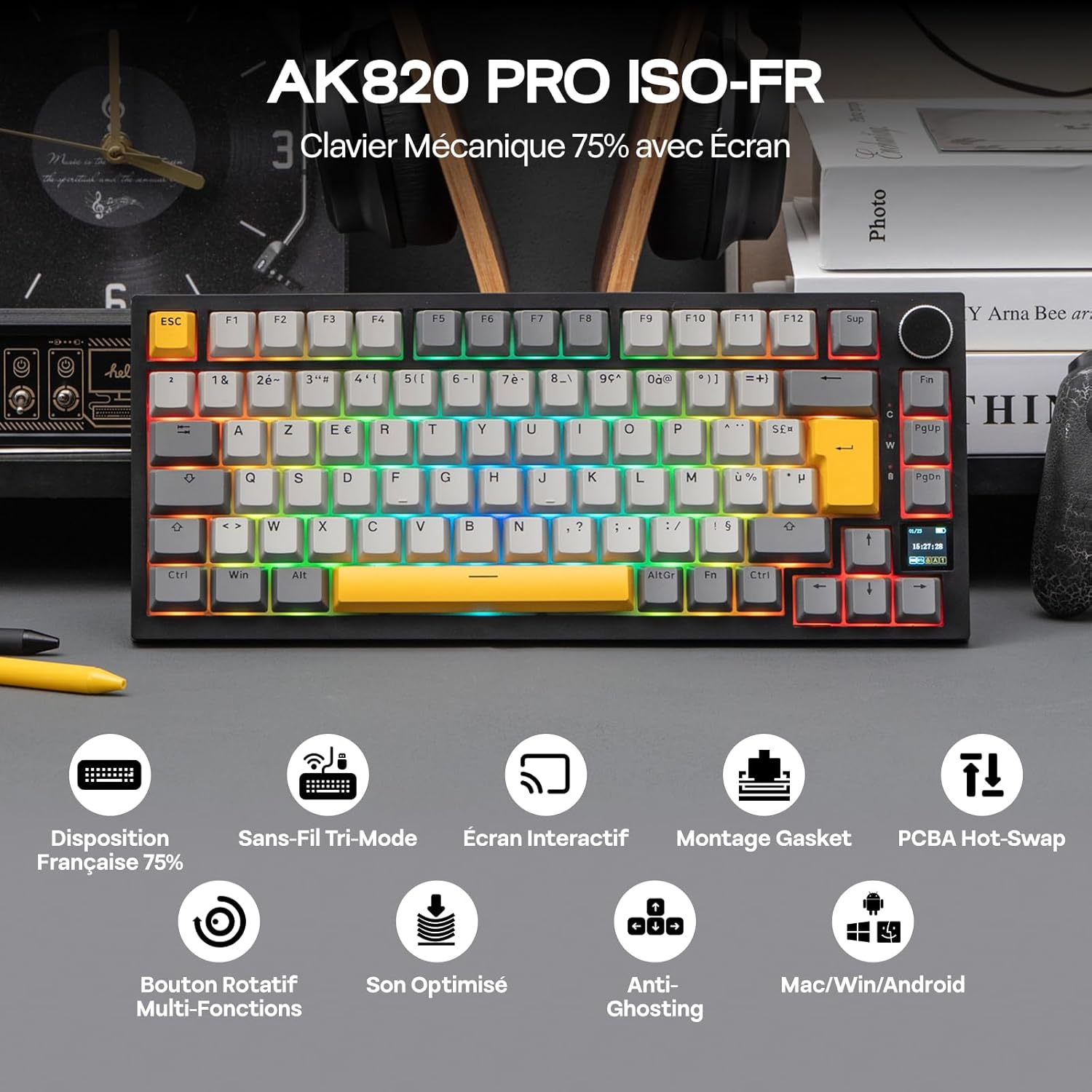 Thumbnail 1 de EPOMAKER AK820 Pro clavier mécanique 75%